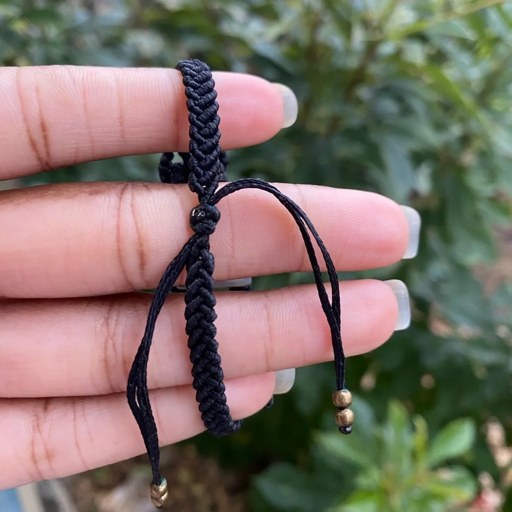 Agate macrame bracelet - Picture 5 of 7